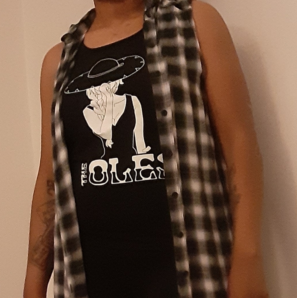 Black and White Checkered Maxi/Top